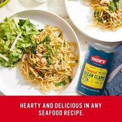 Snow’s Ocean Chopped Clams Canned, 51 oz No MSG, 99% Fat Free for Pasta Seafood