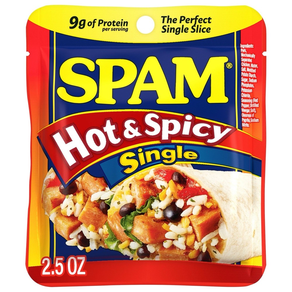 Spam🍳Single Hot & Spicy 🌶️ 2.5 Ounce Pouch (Pack of 12)