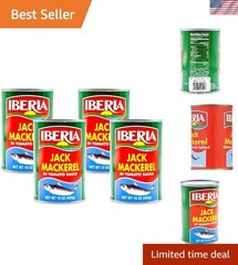 Jack Mackerel in Tomato Sauce, 15 Oz Cans (Pack of 4) – Healthy Omega-3 Seafood