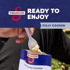 Fully Cooked White Chunk Chicken Pouch – Ready to Eat, On-the-Go Meals, 12 Pack