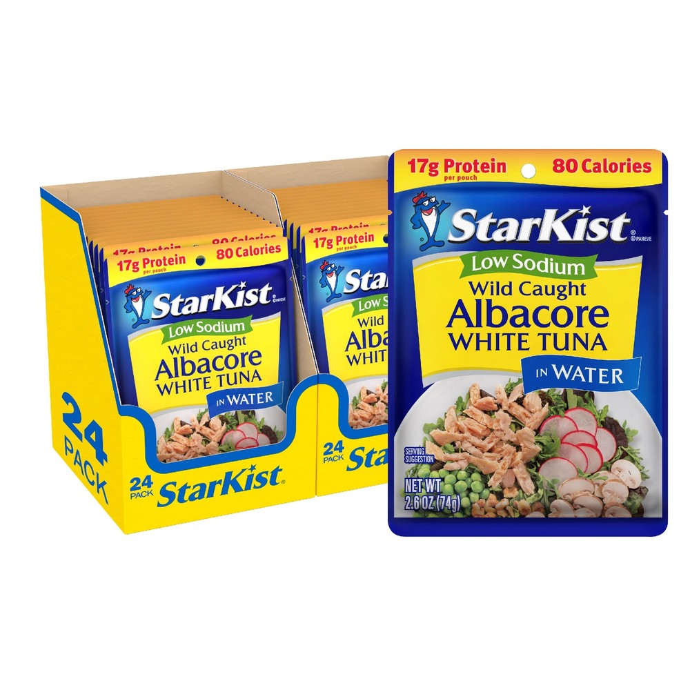 Low Sodium Albacore Tuna in Water, 2.6 Oz, Pack of 24