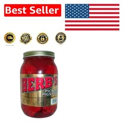 Enjoy Herb’s 1/2 Gallon Pickled Pigs Feet – Ready to Eat Southern Delicacy