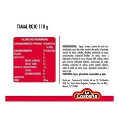 5X TAMALES ROJOS DE PUERCO – Red Tamales w/Pork – 110g Each One (Pack of 5)