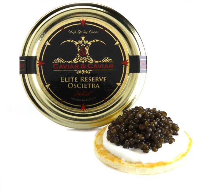 C&C Elite Reserve Oscietra Osetra Caviar 1oz + BLINI + Pearl Spoon *FREE SHIP*