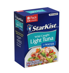 StarKist Chunk Light Tuna in Water – 2.6 oz Pouch (8-Pack)