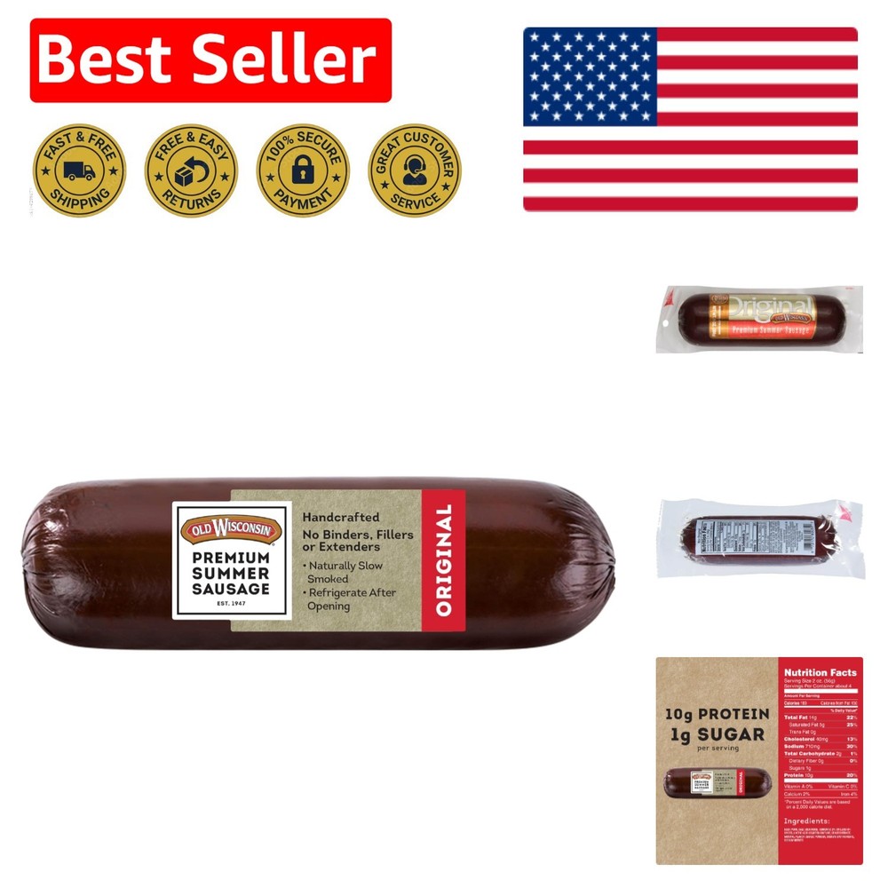 Flavor Summer Sausage – Ready to Eat, Keto-Friendly, 8 Ounces