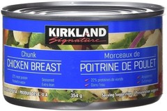 6 Count | Kirkland Signature chicken breast, packed in water, premium chunk,…