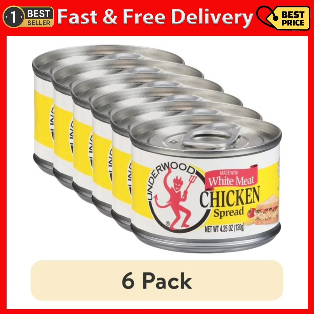 (6 Pack) Underwood White Meat Chicken Spread, 4.25 Oz Can