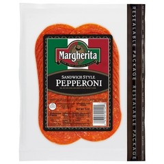 Margherita Genoa Salami with Wine & Pepperoni Sandwich Slices, (2 Of Each)