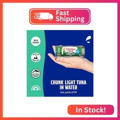 Chicken of the Sea Wild Caught Chunk Light Tuna, 5 Ounce Cans, 24-Count – High P