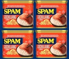 4 SPAM Gochujang 12 oz. Can Cans Meat Food Ham Pork Tasty Fresh EXP 2028