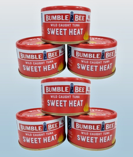 BUMBLE BEE WILD CAUGHT TUNA SWEET HEAT 3 OZ EXP: 2028 LOT OF 6