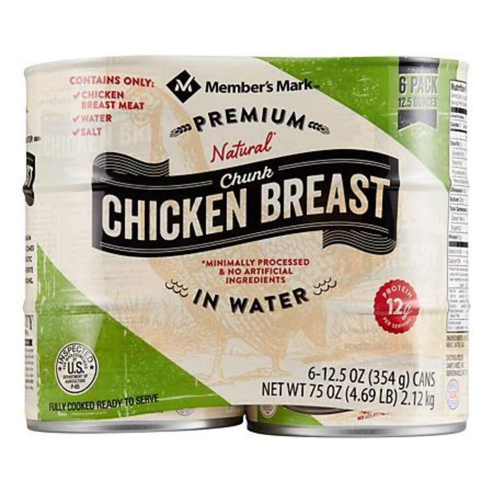 Member’s Mark Premium Chunk Chicken Breast (12.5 Ounce, 6 Count) – SET OF 3