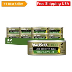 E.V.O.O. Solid Yellowfin/light Tuna in Extra Virgin Olive Oil Packaging may v…