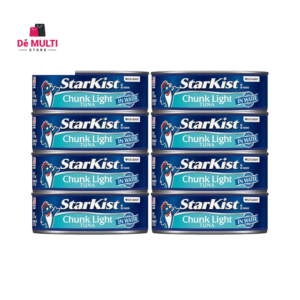 StarKist Chunk Light Tuna in Water, 5 oz (8 Pack) Canned Tuna Fish, Wild Caught,