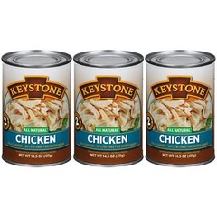 3 Pack Keystone All Natural Lean Meats Chicken Fully Cooked 14.5 oz Cans Canned
