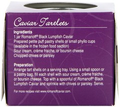 Romanoff Caviar Black Lumpfish, 2 Ounce