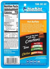 Tuna Creations BOLD Hot Buffalo, 2.6 Oz Pouch (1 Pack) Ready to Eat Wild Caught