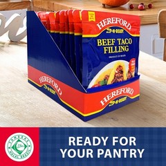 Fully Cooked Beef Taco Filling 4 Pack Shelf Stable Easy Prep Ready to Eat