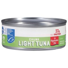 (24 pack) Chunk Light Tuna in Vegetable Oil, Wild Caught Skipjack Tuna