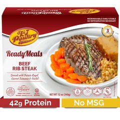 Kosher Ready Meals – Beef Rib Steak & Kugel, MRE Meat Meals Ready to Eat, Sha…