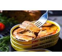 (6 pack) MW Polar Smoked Boneless Herring Kipper Snacks, 3.53 oz Can