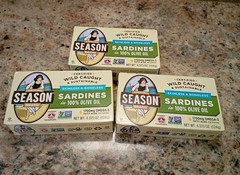 Season Wild Caught Skinless Boneless Sardines 4.375 Oz 22g Protein Lot Of 3