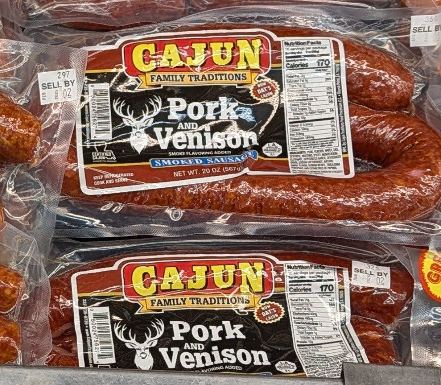 Cajun Family Traditions Pork & Venison Sausage 20 Oz (2 Pack)