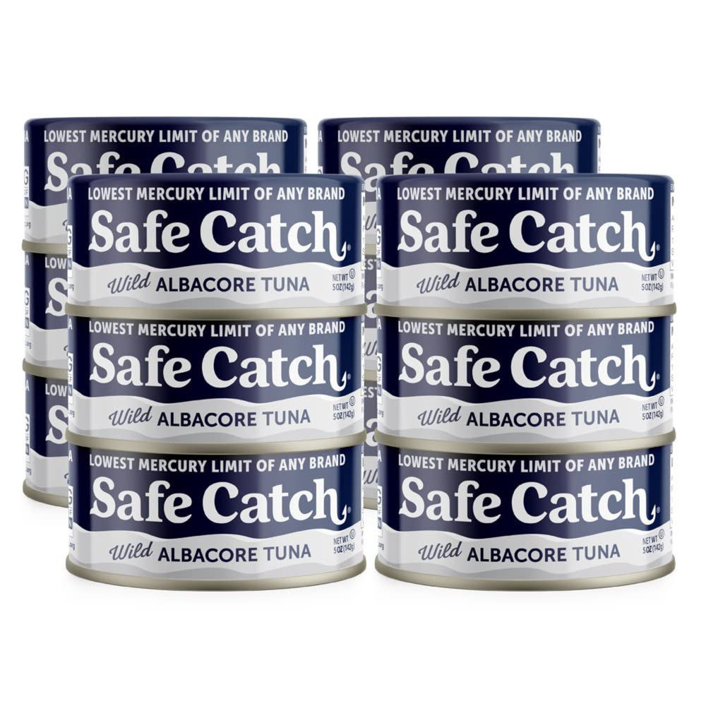 Safe Catch Wild Albacore Tuna 12 Pack Tested Low Mercury Canned Fish 5oz Cans