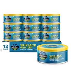 Wild Planet 5 Ounce Tuna Steak Skipjack Pack of 12 Sustainably Caught Protein