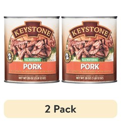 2 Pack All Natural Canned Pork 28 Ounces Shelf Stable Meat