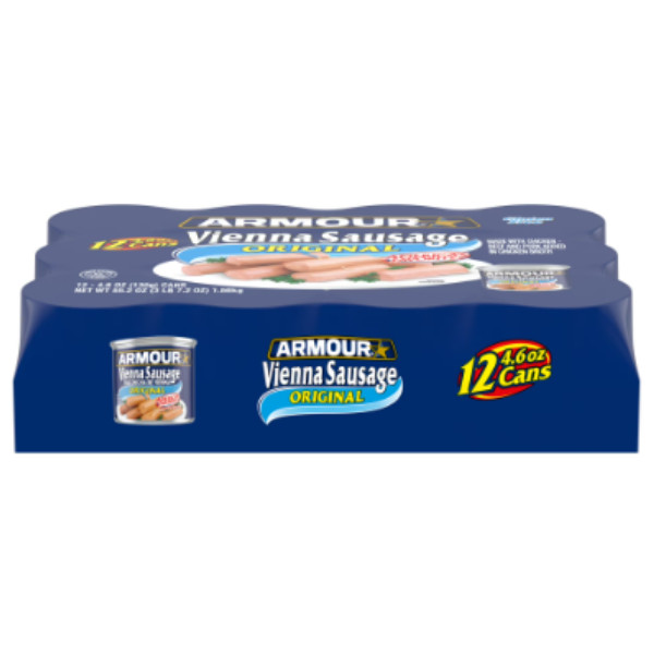 Armour Original Vienna Sausage – 12g Protein Per Serving, 4.6 oz Can Multiple Pk