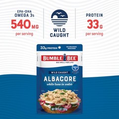 Chunk White Albacore Tuna in Water, 5 oz Pouches (Pack of 12) – Ready to Eat …