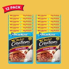 Chicken Creations Original BBQ Pouch (2.6 oz – 12 Pack) Fully Cooked High Pro…