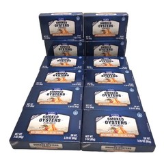 SMOKED OYSTERS IN SUNFLOWER OIL Pampa ( 12 Pk – 3 OZ. TINS) Exp.2027 ( 12 Cans