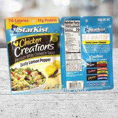 6 StarKist Chicken Creations Zesty Lemon Pepper in Sauce, 2.6 oz Pouch