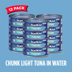 Chunk Light Tuna in Water, 5 Oz Can, Pack of 12