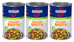Swanson 100% Natural Chicken Broth 33% Less Sodium 3 Pack