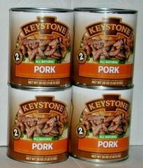 (4 Cans) Keystone Pork **ALL NATURAL – NO PRESERVATIVES – FULLY COOKED** 28oz
