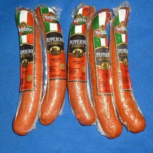Margherita Brand Premium Pepperoni Sticks, (5 STICKS), Use By 4/26, Great Price
