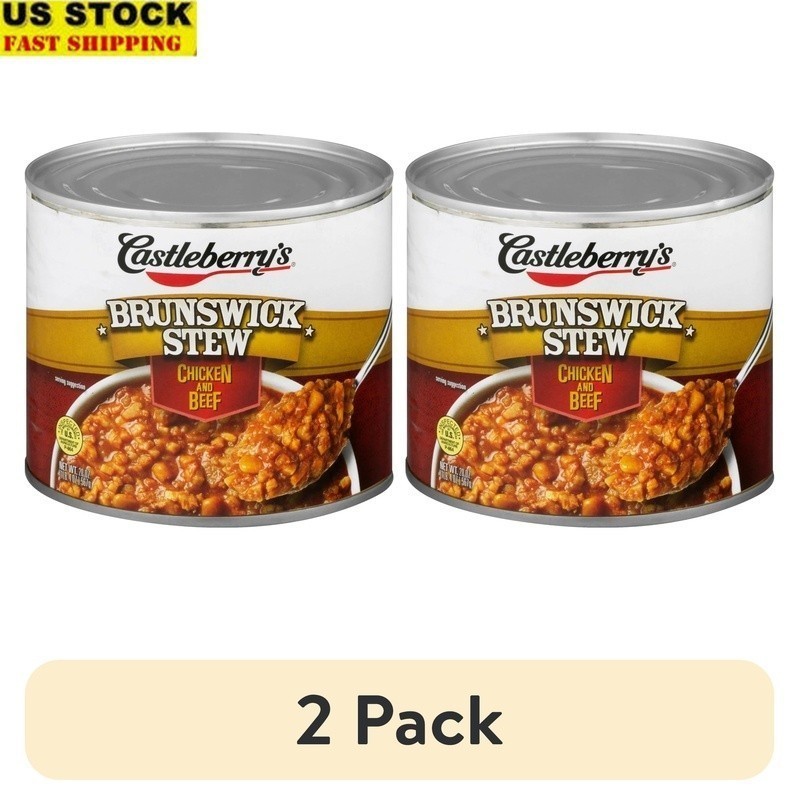 Brunswick Stew Chicken Beef 20oz Can 2 Pack Gluten Free Easy Meal Prep New