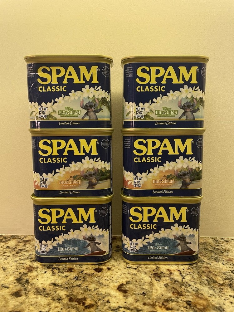 3 Cans Limited Edition Lilo & Stitch SPAM From Hawaii – New