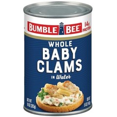 Bumble Bee Whole Baby Canned Clams, 10 oz Can – Ready to Eat – 14g Protein