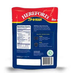 (4 pack) Hereford Fully Cooked Beef Taco Filling, Shelf Stable Pouch, 6 oz