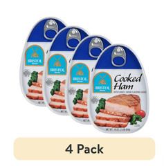 (4 Pack) Bristol Smoke flavor Cooked Ham, high Protein, 16 Oz aluminum can