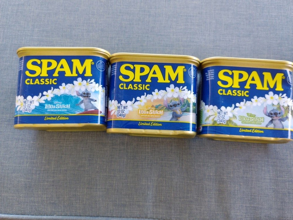 Spam Hawaii Disney Lilo & Stitch x Limited Edition Cans Set of 3