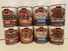 Keystone Ground Beef, Natural Beef, Pork & Chicken 8 28oz cans 2 of each variet