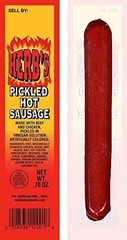 24-ct Pickled Hot Sausages – Individually Wrapped, Spicy Snack, 0.7oz Cups