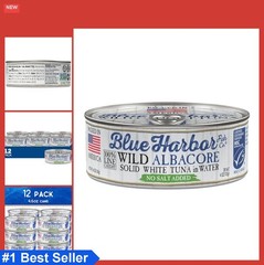 Wild Albacore Solid White Tuna in Water No Salt Added 4.6 oz Pack of 12 Canned