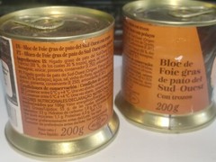 Foie Gras Bloc Canard 200g Sud-Ouest with Pieces Duck Liver Food Gourmet